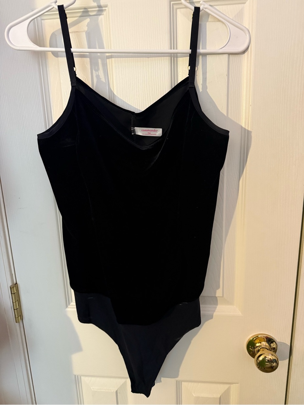 Commando Black Velvet Bodysuit Tank